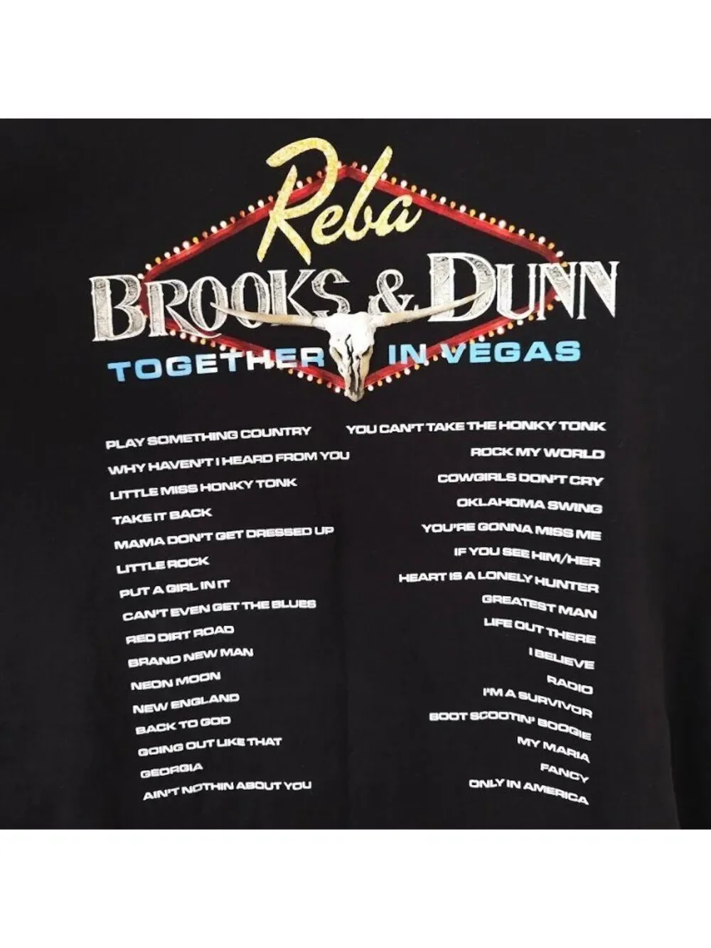 Reba McEntire T Shirt Mens Size 3XL Black Brooks & Dunn Together In Vegas